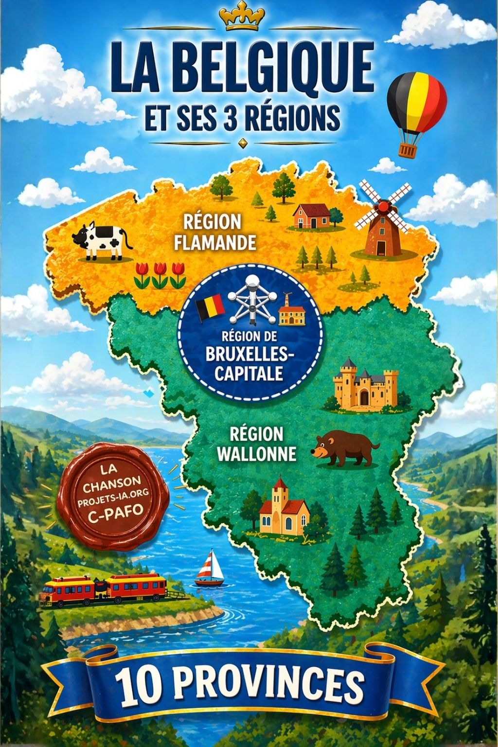 APPRENDRE LA BELGIQUE ET SES 10 PROVINCES