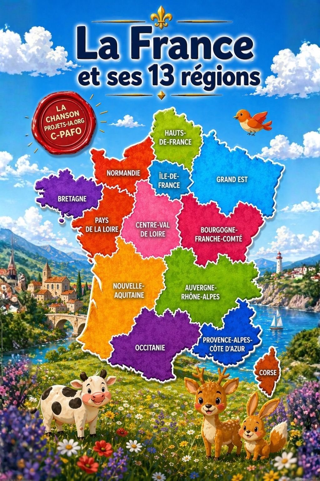APPRENDRE LES 13 RÉGIONS DE FRANCE MÉTROPOLITAINE
